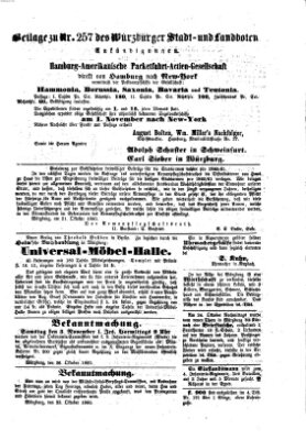 Würzburger Stadt- und Landbote Samstag 27. Oktober 1860