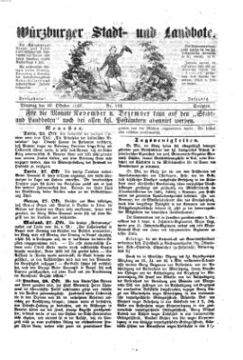 Würzburger Stadt- und Landbote Dienstag 30. Oktober 1860