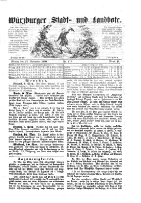 Würzburger Stadt- und Landbote Montag 12. November 1860