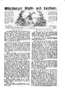 Würzburger Stadt- und Landbote Dienstag 20. November 1860