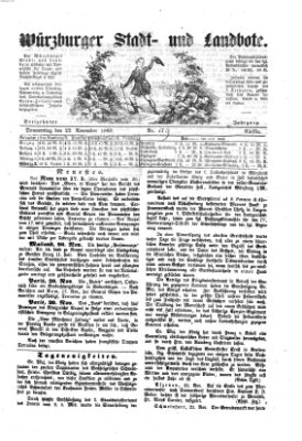 Würzburger Stadt- und Landbote Donnerstag 22. November 1860