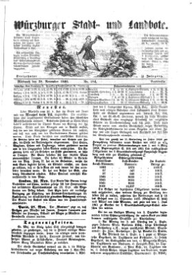 Würzburger Stadt- und Landbote Mittwoch 28. November 1860