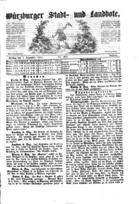 Würzburger Stadt- und Landbote Freitag 7. Dezember 1860
