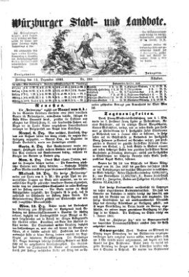 Würzburger Stadt- und Landbote Freitag 14. Dezember 1860