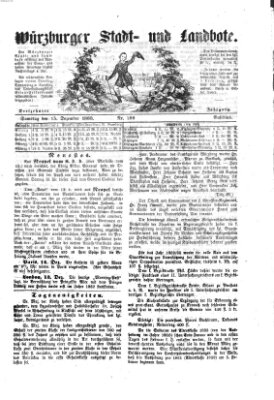 Würzburger Stadt- und Landbote Samstag 15. Dezember 1860