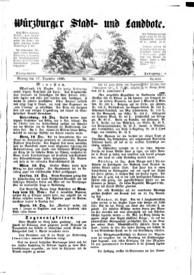 Würzburger Stadt- und Landbote Montag 17. Dezember 1860