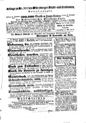 Würzburger Stadt- und Landbote Dienstag 18. Dezember 1860