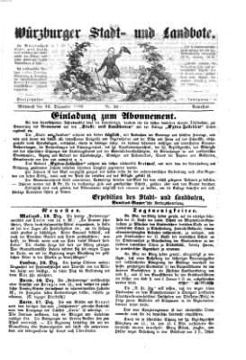 Würzburger Stadt- und Landbote Mittwoch 19. Dezember 1860