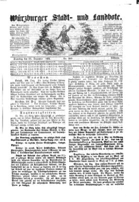 Würzburger Stadt- und Landbote Samstag 22. Dezember 1860