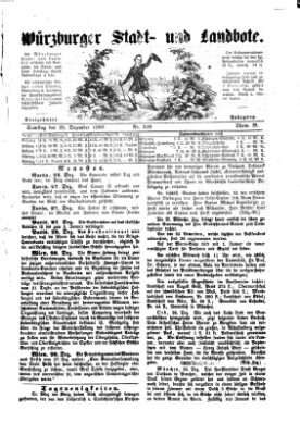 Würzburger Stadt- und Landbote Samstag 29. Dezember 1860