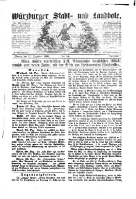 Würzburger Stadt- und Landbote Montag 31. Dezember 1860