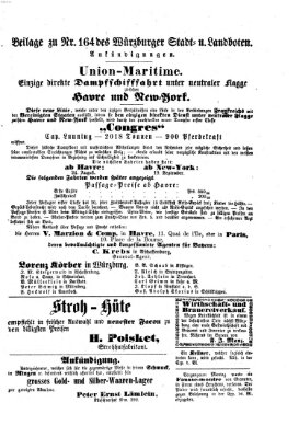 Würzburger Stadt- und Landbote Donnerstag 11. Juli 1861