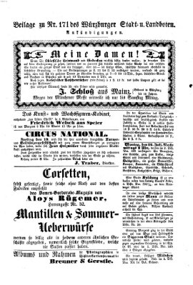 Würzburger Stadt- und Landbote Freitag 19. Juli 1861