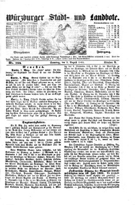 Würzburger Stadt- und Landbote Samstag 3. August 1861