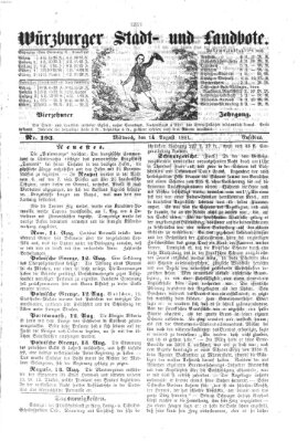 Würzburger Stadt- und Landbote Mittwoch 14. August 1861