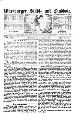 Würzburger Stadt- und Landbote Donnerstag 15. August 1861