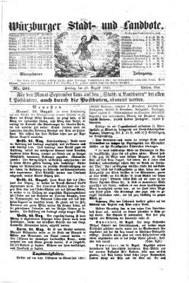 Würzburger Stadt- und Landbote Freitag 23. August 1861