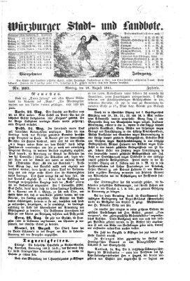 Würzburger Stadt- und Landbote Montag 26. August 1861