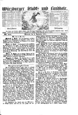 Würzburger Stadt- und Landbote Mittwoch 4. September 1861