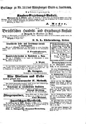 Würzburger Stadt- und Landbote Mittwoch 4. September 1861