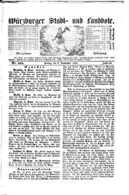 Würzburger Stadt- und Landbote Freitag 6. September 1861