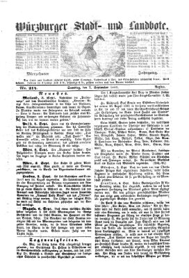 Würzburger Stadt- und Landbote Samstag 7. September 1861