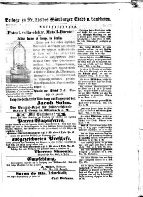 Würzburger Stadt- und Landbote Dienstag 10. September 1861