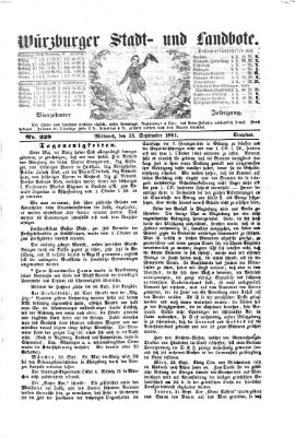 Würzburger Stadt- und Landbote Mittwoch 25. September 1861