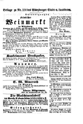 Würzburger Stadt- und Landbote Donnerstag 26. September 1861