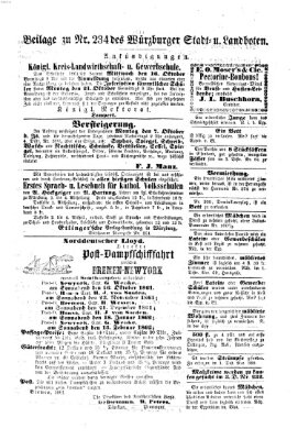 Würzburger Stadt- und Landbote Dienstag 1. Oktober 1861