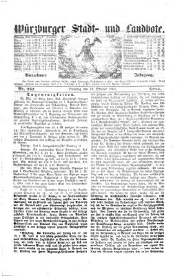 Würzburger Stadt- und Landbote Dienstag 22. Oktober 1861