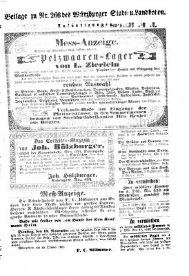 Würzburger Stadt- und Landbote Donnerstag 7. November 1861