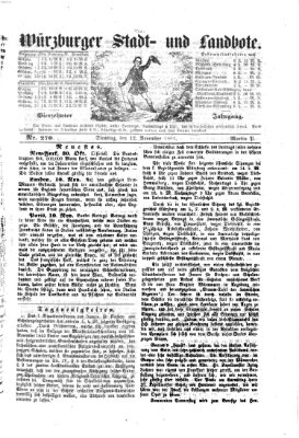 Würzburger Stadt- und Landbote Dienstag 12. November 1861