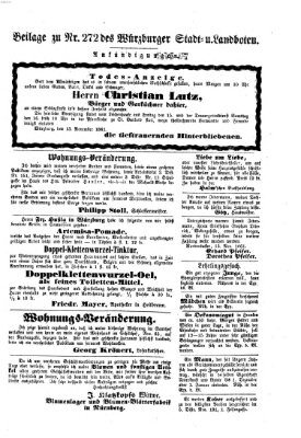 Würzburger Stadt- und Landbote Donnerstag 14. November 1861