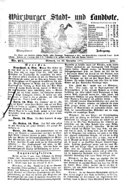 Würzburger Stadt- und Landbote Mittwoch 20. November 1861