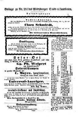 Würzburger Stadt- und Landbote Montag 25. November 1861