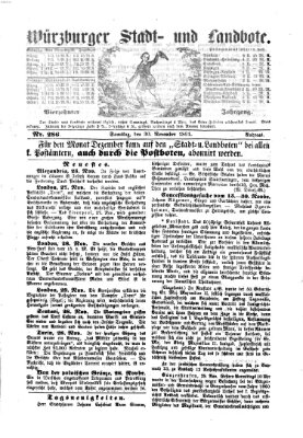 Würzburger Stadt- und Landbote Samstag 30. November 1861