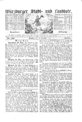 Würzburger Stadt- und Landbote Samstag 14. Dezember 1861