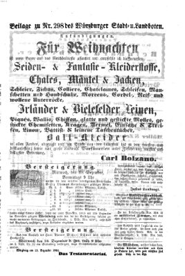 Würzburger Stadt- und Landbote Samstag 14. Dezember 1861