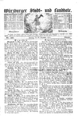 Würzburger Stadt- und Landbote Freitag 20. Dezember 1861