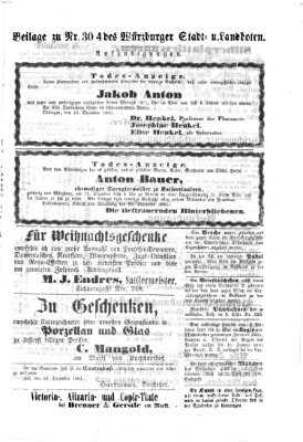 Würzburger Stadt- und Landbote Samstag 21. Dezember 1861