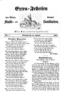 Extra-Felleisen (Würzburger Stadt- und Landbote) Dienstag 15. Januar 1861