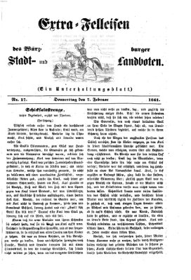 Extra-Felleisen (Würzburger Stadt- und Landbote) Donnerstag 7. Februar 1861