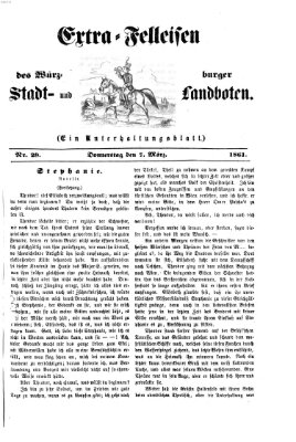 Extra-Felleisen (Würzburger Stadt- und Landbote) Donnerstag 7. März 1861