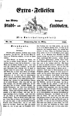 Extra-Felleisen (Würzburger Stadt- und Landbote) Donnerstag 14. März 1861