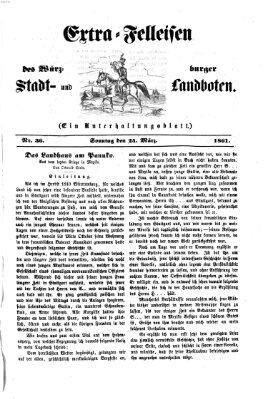 Extra-Felleisen (Würzburger Stadt- und Landbote) Sonntag 24. März 1861