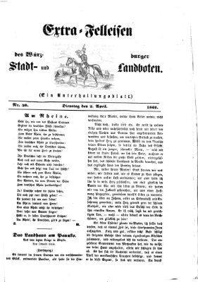 Extra-Felleisen (Würzburger Stadt- und Landbote) Dienstag 2. April 1861