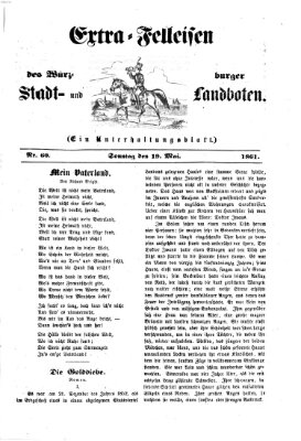 Extra-Felleisen (Würzburger Stadt- und Landbote) Sonntag 19. Mai 1861