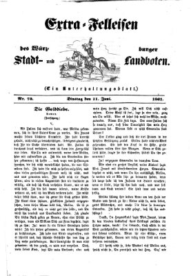 Extra-Felleisen (Würzburger Stadt- und Landbote) Dienstag 11. Juni 1861