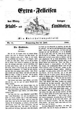 Extra-Felleisen (Würzburger Stadt- und Landbote) Donnerstag 13. Juni 1861